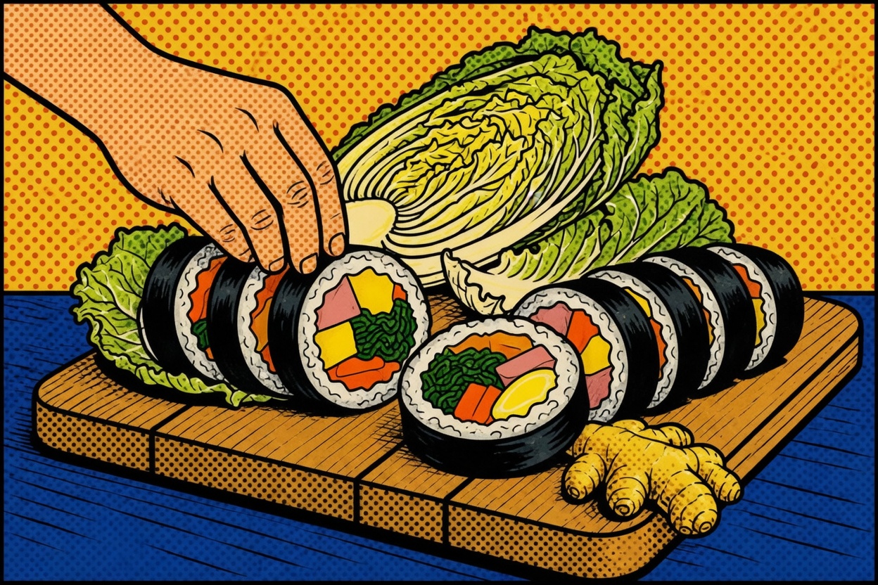 Cheese Gimbap — Mozzarella Thread